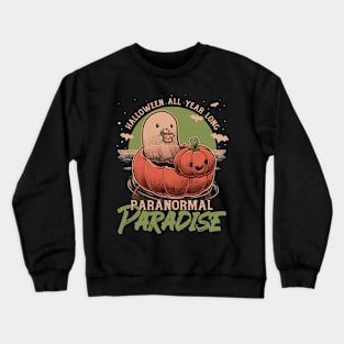 Halloween Paradise Cute Ghost - Vacation Funny Crewneck Sweatshirt